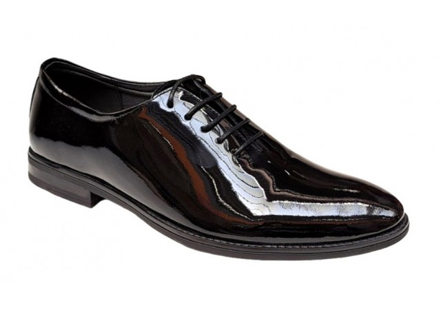 Pantofi barbati piele naturala - Model Donato Negru Lac